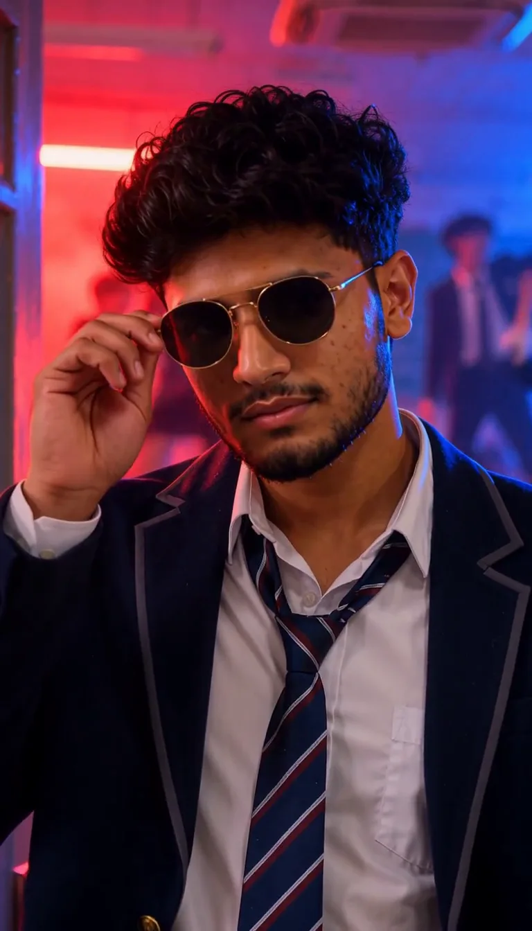 The sunglasses come down