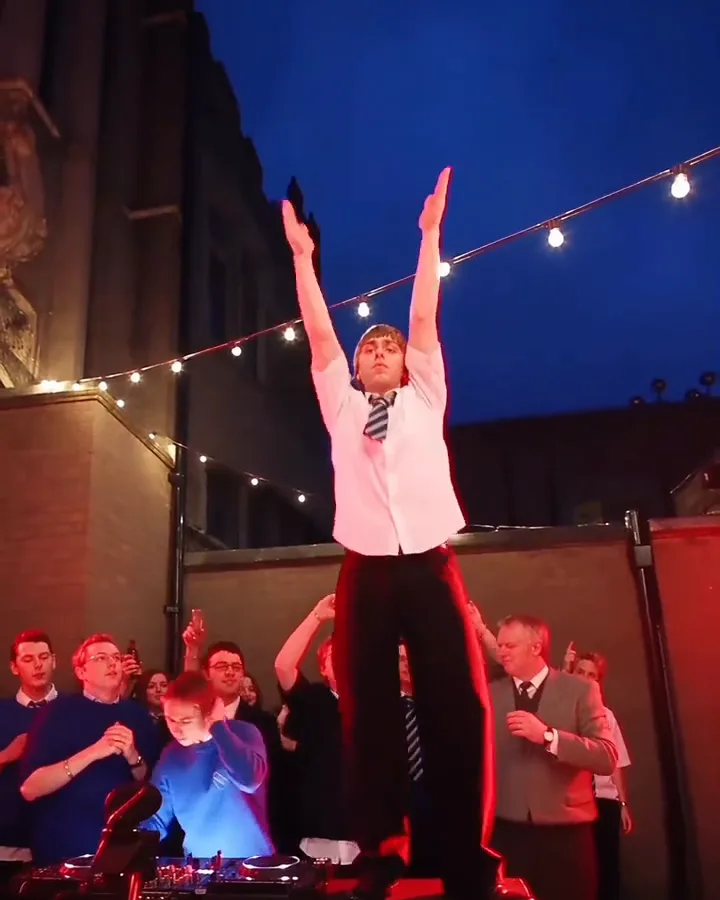 Both arms up
